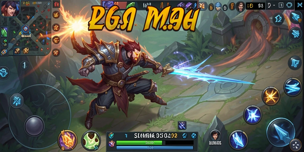 Tampilan gameplay seru dalam pertempuran tim yang intens.