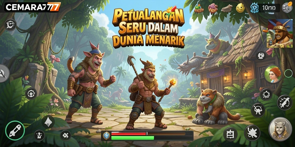 Gameplay CEMARA77 menampilkan petualangan menegangkan di dunia fantastis.