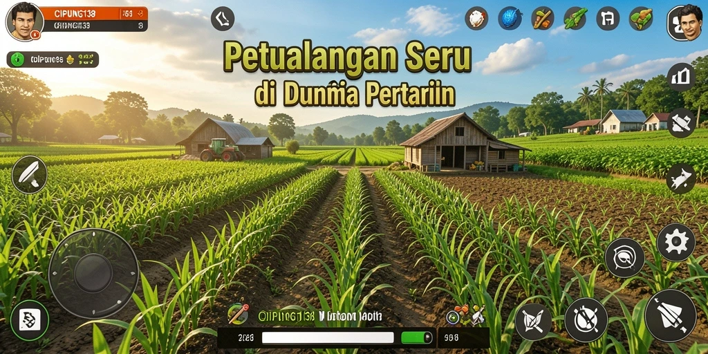 Gameplay seru CIPUNG138 saat merawat tanaman di ladang.