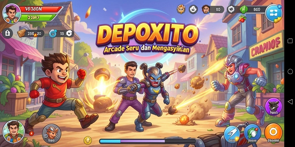 Tampilan gameplay seru DEPOXITO dengan berbagai level menantang.