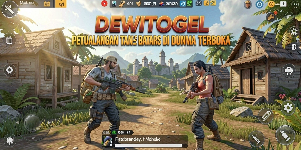 Tampilan gameplay DEWITOGEL dalam dunia terbuka yang luas dan indah.