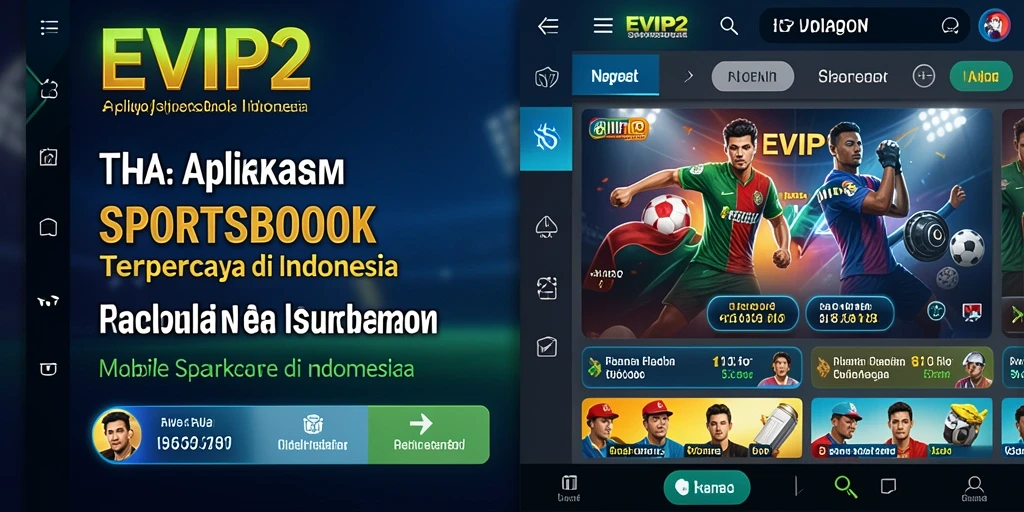 Tampilan antarmuka EVIP2 dengan berbagai pilihan taruhan olahraga.