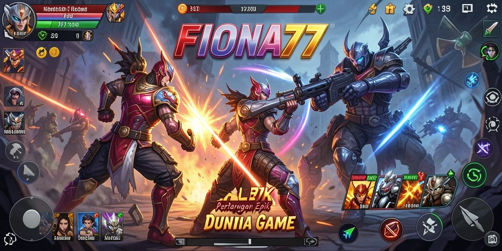 Tampilan gameplay FIONA77 dengan aksi pertarungan yang dinamis.