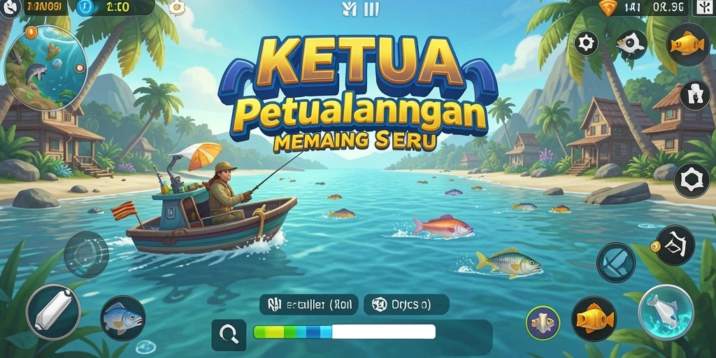 Screenshot utama menampilkan gameplay seru saat memancing di <strong>KETUA</strong>.