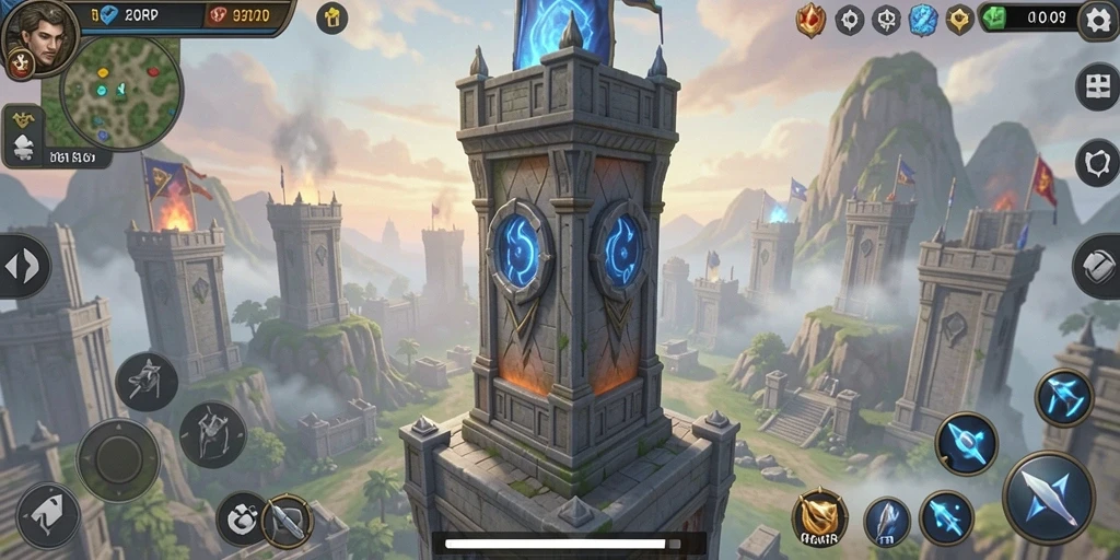 Screenshot menampilkan aksi seru dalam permainan Tower Defense KKRP.