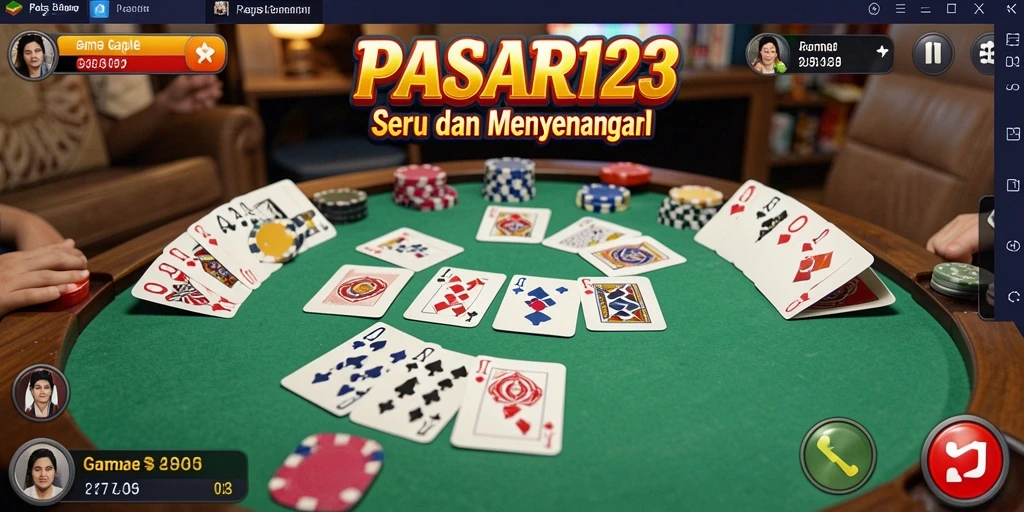 Tampilan gameplay Gaple yang menarik di PASAR123.