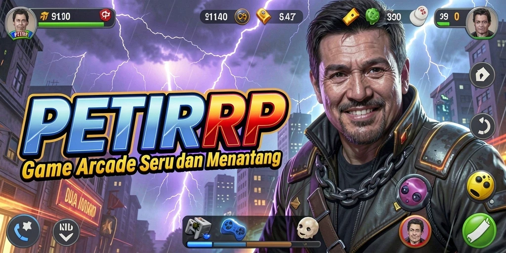 Screenshot gameplay PETIRRP yang menampilkan karakter melawan rintangan menarik.