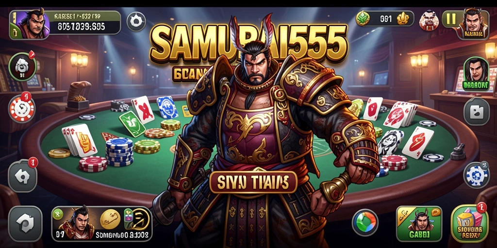 Screenshot utama SAMURAI555 menampilkan gameplay seru Kasino.