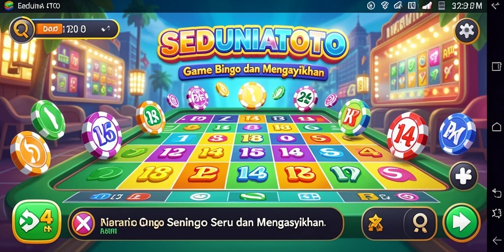 Gameplay Bingo seru dan interaktif dalam SEDUNIATOTO.