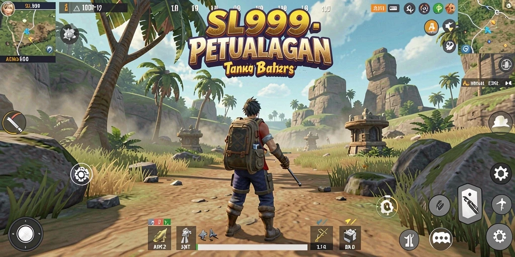 Tampilan gameplay menakjubkan dari petualangan di dunia terbuka.