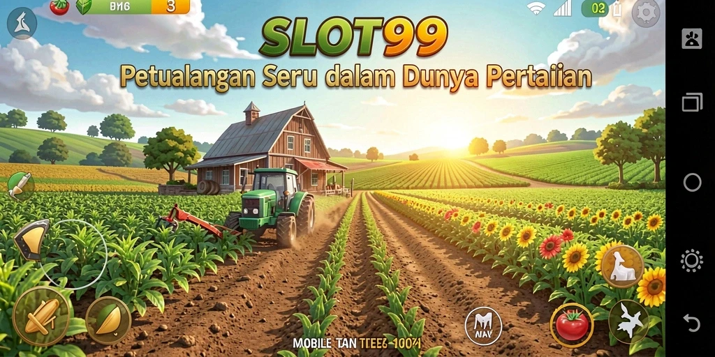 Tampilan gameplay SLOT99 yang menawan dalam dunia pertanian.