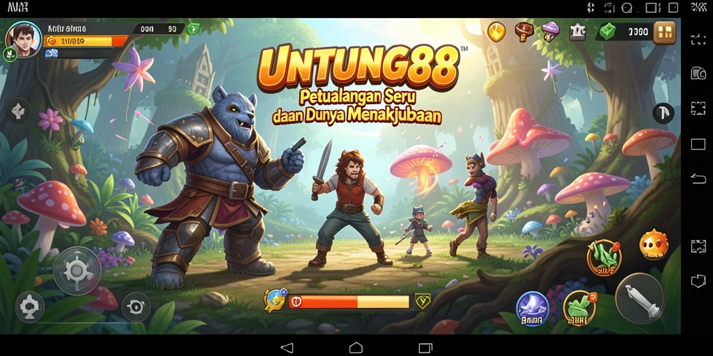 Tangkapan layar menunjukkan aksi petualangan seru di UNTUNG88.
